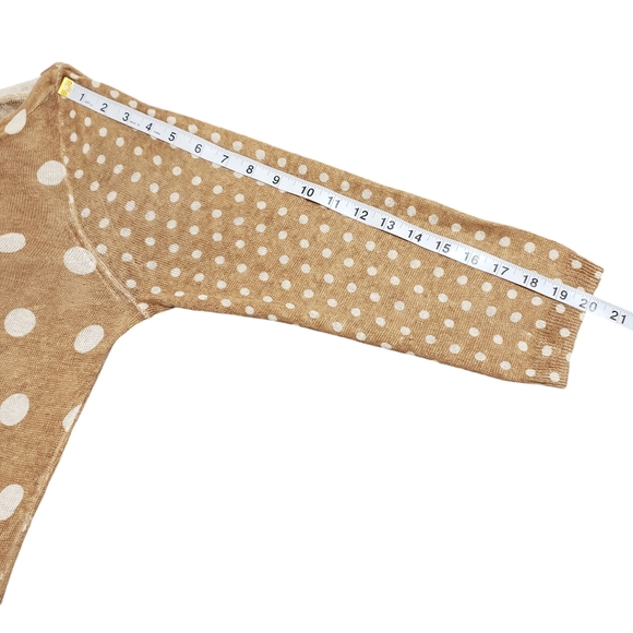 J. Crew 100% Linen Polka Dot Sweater Size XL - Picture 10 of 13